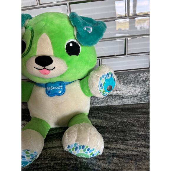LeapFrog My Pal Scout Smarty Paws Interactive Green Plush Dog - Picture 5 of 10